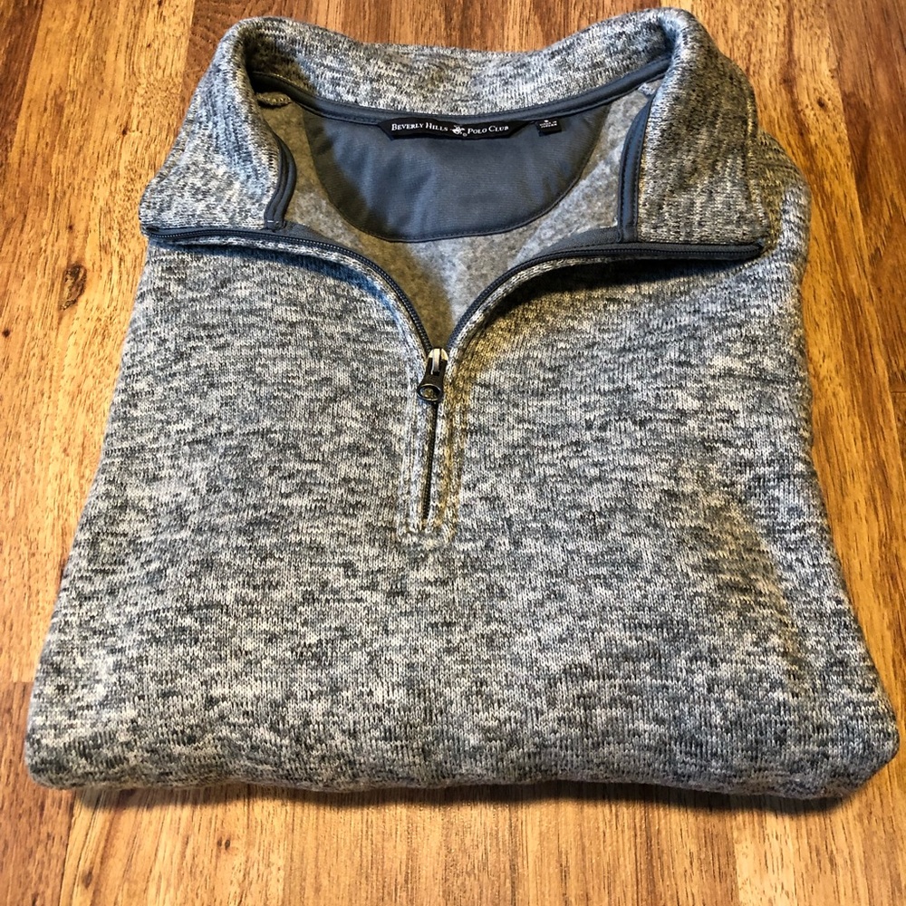 BEVERLY HILLS POLO CLUB Quarter-Zip Sweater